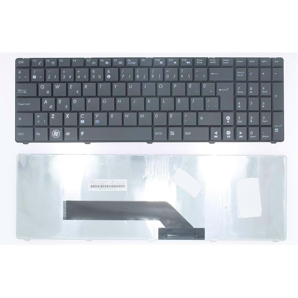NOTEBOOK KLAVYE ASUS K50 K51 K60 K61 K62 K61I K62F K62J SİYAH TÜRKÇE