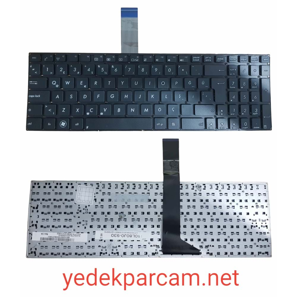 NOTEBOOK KLAVYE ASUS X501 X501A X501U SİYAH ÇERÇEVESİZ TÜRKÇE ASKL0034