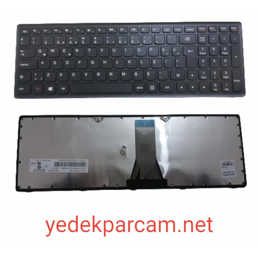 NOTEBOOK KLAVYE LENOVO Z510 S500 G500 G505 S510P FLEX 15 SİYAH SİYAH Ç