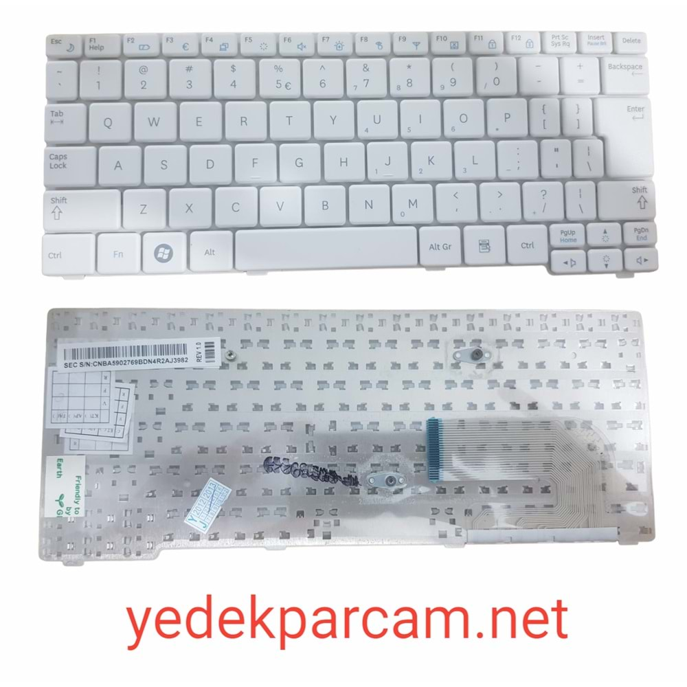 NOTEBOOK KLAVYE N150 N140 N145 N148 N151 NB30 BEYAZ İNGİLİZCE SMKL004