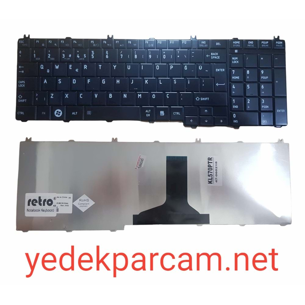 NOTEBOOK KLAVYE SATELLİTE C650 C655 L650 L655 L670 L675 C660 TR PARLAK