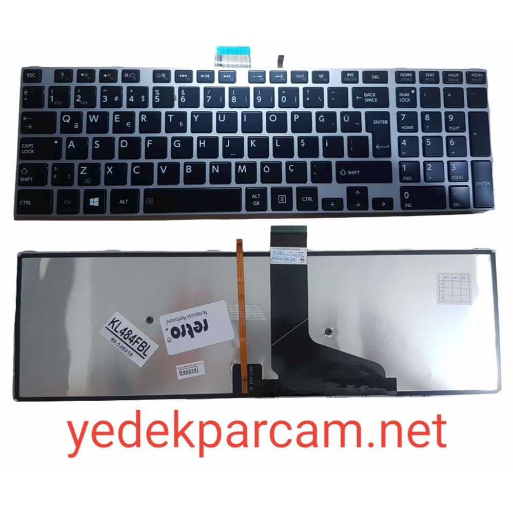 NOTEBOOK KLAVYE SATELLİTE L50 S55T-A5360 SİYAH GRİ ÇERÇEVE IŞIKLI TR