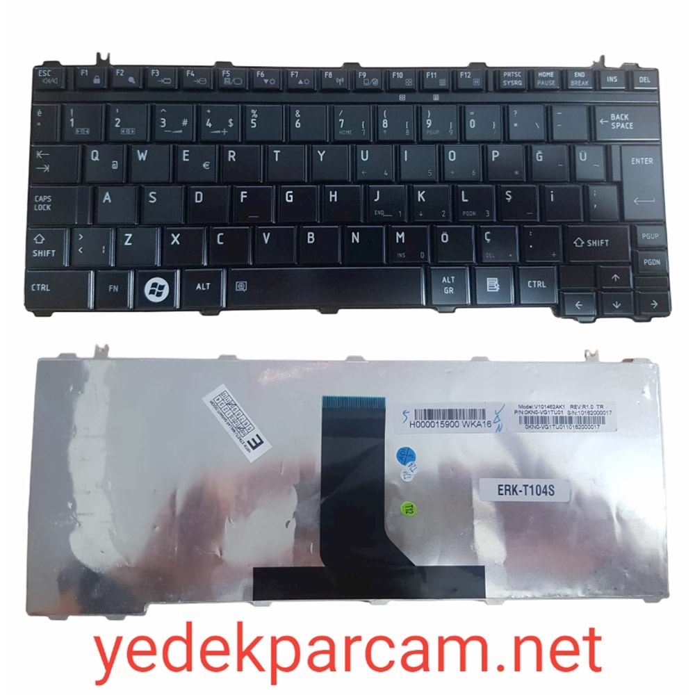NOTEBOOK KLAVYE SATELLİTE U400, M800 SİYAH PARLAK TÜRKÇE TKL0029