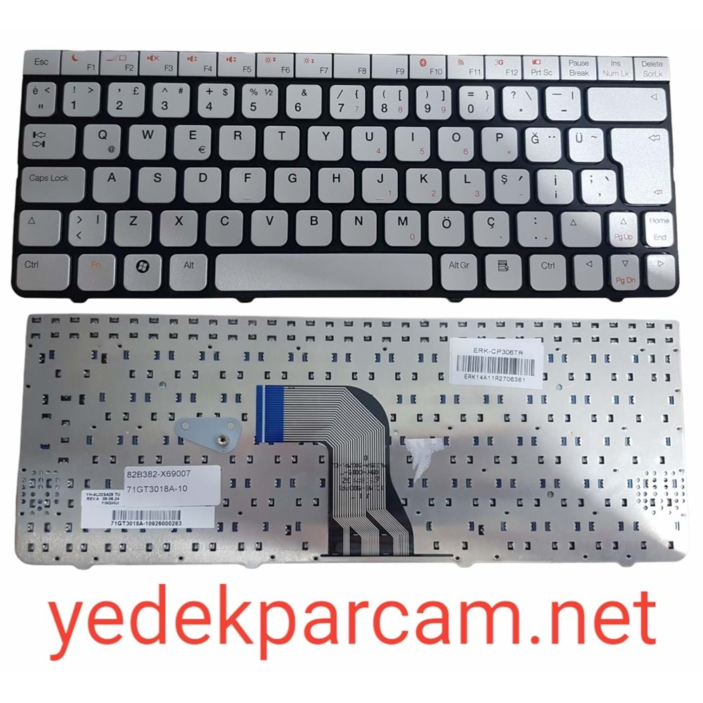 NOTEBOOK KLAVYE CASPER NİRVANA THİN LİGHT T30 SERİSİ SİLVER ÇERÇEVESİZ