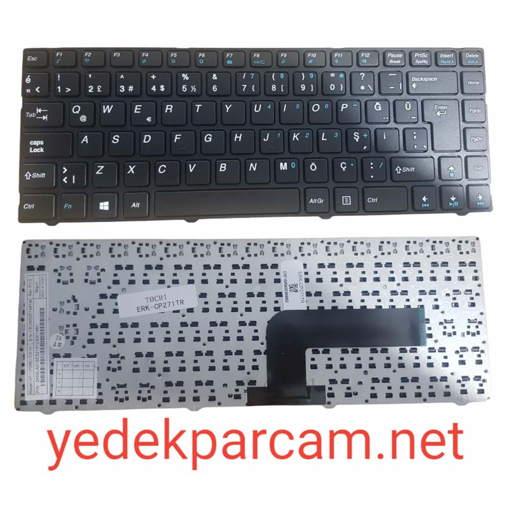 NOTEBOOK KLAVYE CASPER B14Y SİYAH ÇERÇEVELİ TÜRKÇE CKL0012