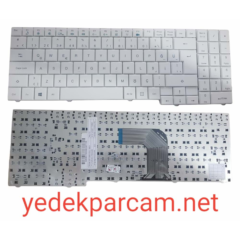 NOTEBOOK KLAVYE CASPER MB50 MB51 MB55 BEYAZ TÜRKÇE CKL0016