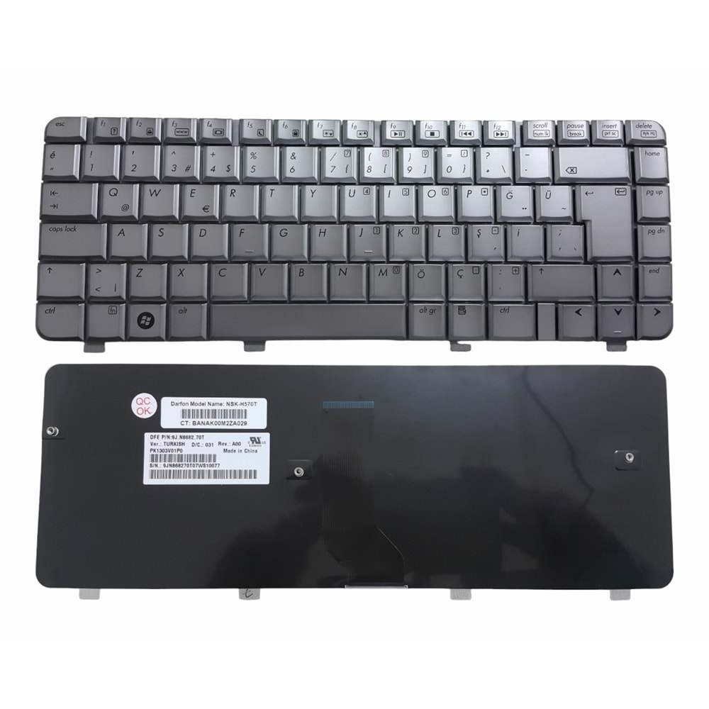 NOTEBOOK KLAVYE HP PAVİLİON DV4, DV4T, DV4Z CQ40 CQ41 DG6-3 TÜRKÇE