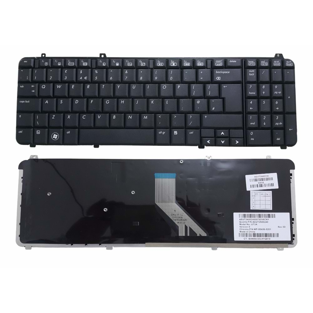 NOTEBOOK KLAVYE HP PAVİLİON DV6, DV6-1000 SİYAH İNGİLİZCE