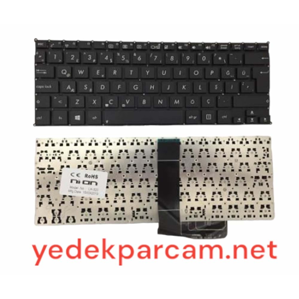NOTEBOOK KLAVYE ASUS R202 SİYAH ÇERÇEVESİZ TÜRKÇE