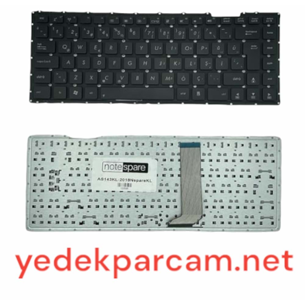 NOTEBOOK KLAVYE ASUS K451 SİYAH ÇERÇEVESİZ TÜRKÇE