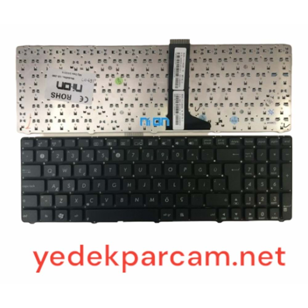 NOTEBOOK KLAVYE ASUS U52 U53 U56 SİYAH ÇERÇEVESİZ TÜRKÇE