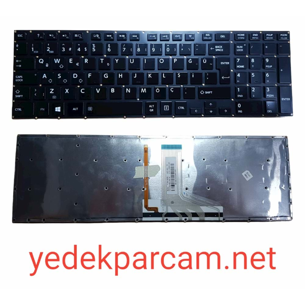 NOTEBOOK KLAVYE TOSHıBA P50T-B P55T-B P70 P75 TÜRKÇE SİYAH ÇERÇEVESİZ