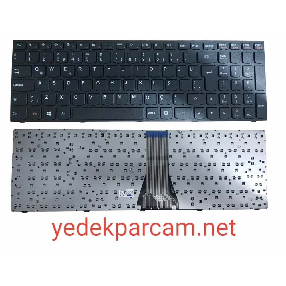 NOTEBOOK KLAVYE LENOVO 300-15 300-15ISK 130-15IBR SİYAH ÇERÇEVELİ TÜRK