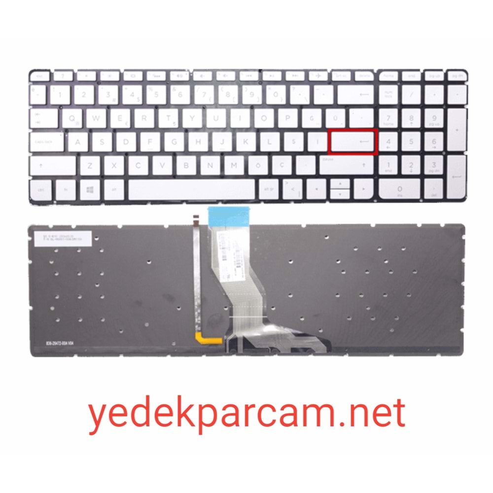 NOTEBOOK KLAVYE HP 15-AK 15-AU 15-BC 15-AB 15-AX 250 G6 IŞIKLI SİLVER