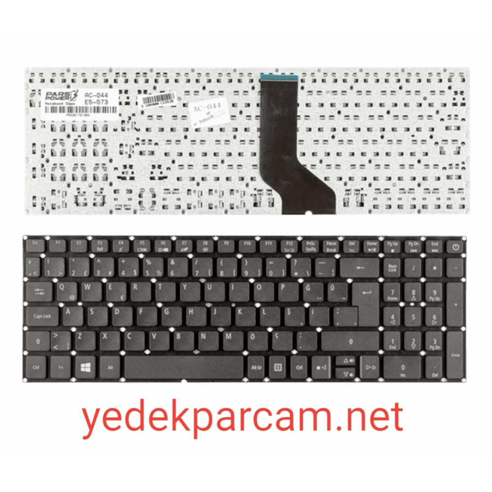 NOTEBOOK KLAVYE ACER LV5T A50B E5-574 E5-575 E5-722 SIYH ÇERÇEVESİZ TR