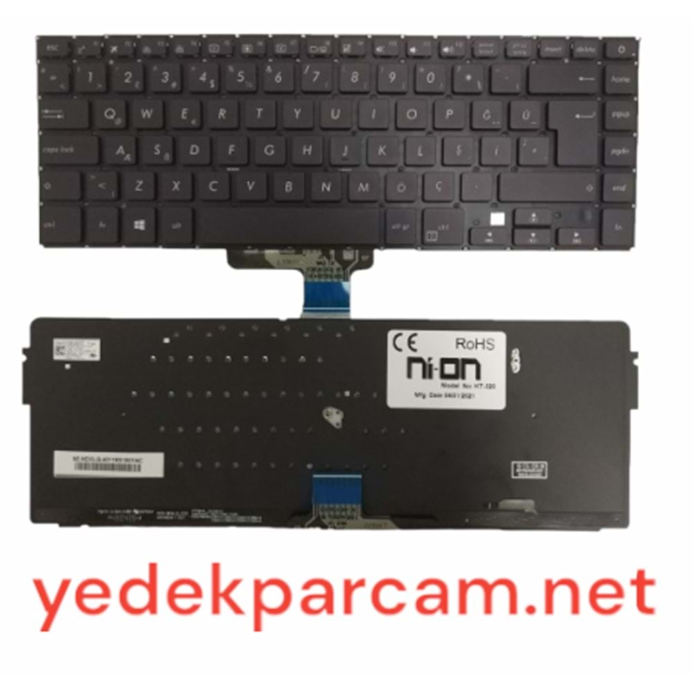 NOTEBOOK KLAVYE ASUS VIVOBOOK X510 S5100 X405 TURKCE SİYAH ÇERÇEVESİZ