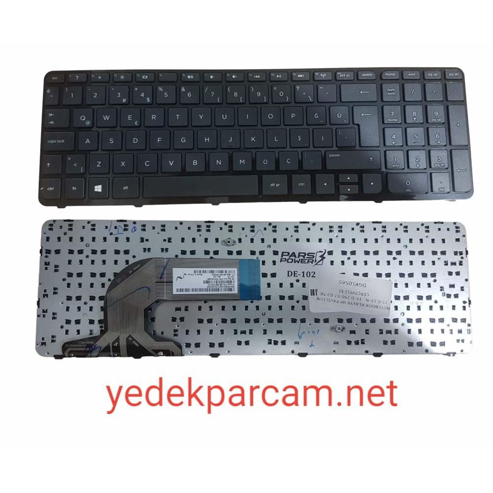 NOTEBOOK KLAVYE HP PAVİLİON 15-E,15-N , 15-D 250 G2 G3 TR ÇERÇEVELİ Sİ