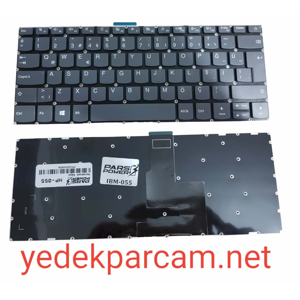 NOTEBOOK KLAVYE LENOVO IDEAPAD 330-15IKB 520S-14IKB TR FÜME POWER BUTO