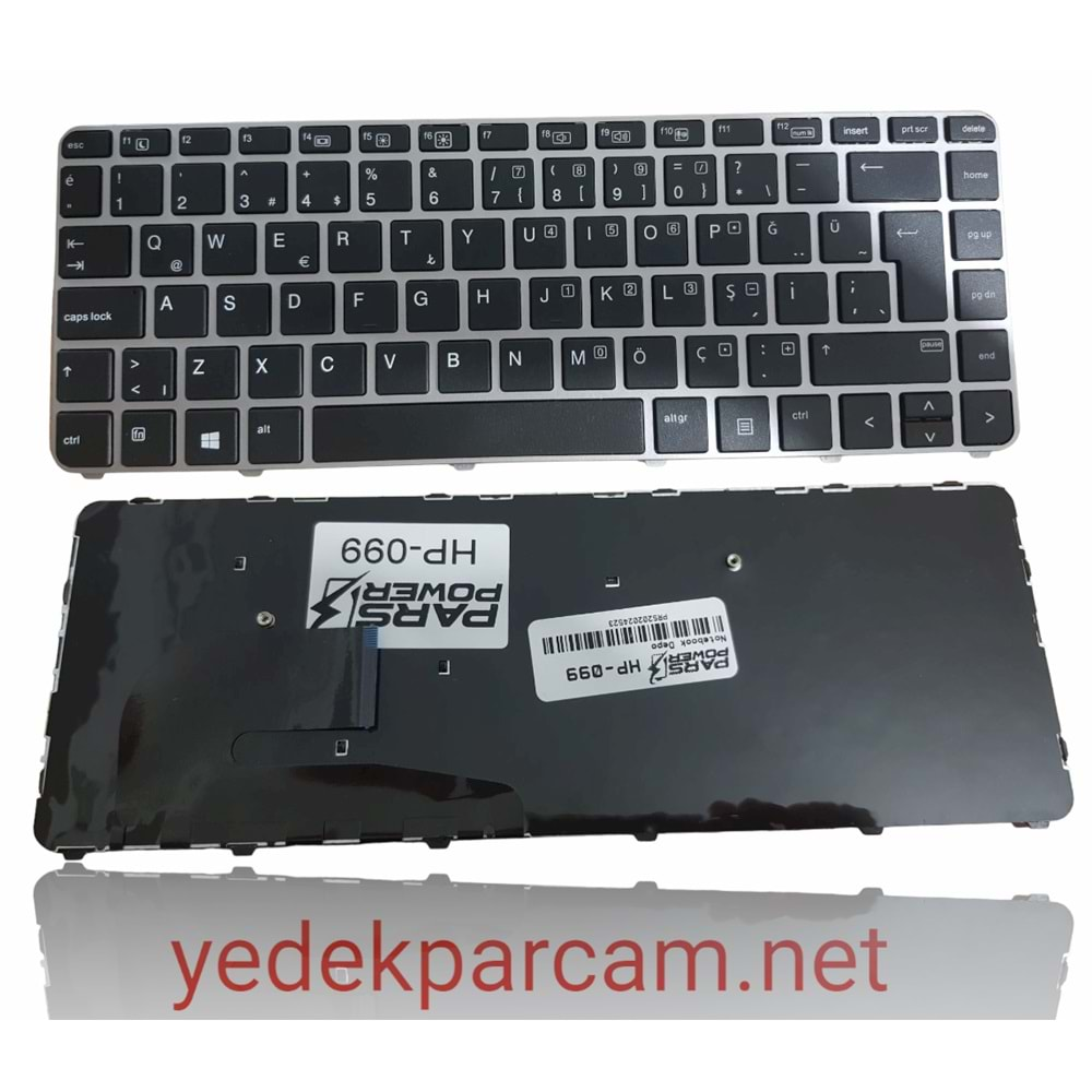 NOTEBOOK KLAVYE HP ELITBOOK 840 G3 SIYAH TÜRKÇE SİLVER ÇERÇEVE