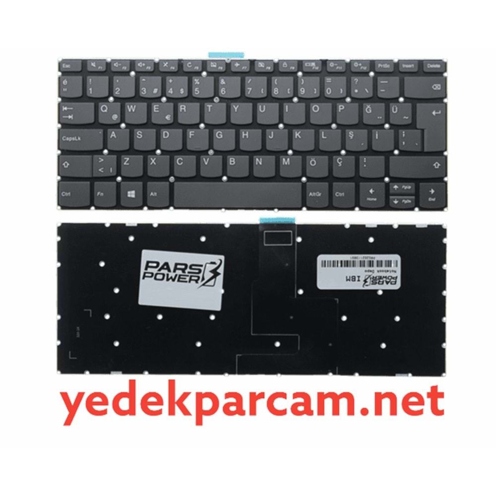 NOTEBOOK KLAVYE LENOVO IDEAPAD 330-15IKB 520S-14IKB TR FÜME