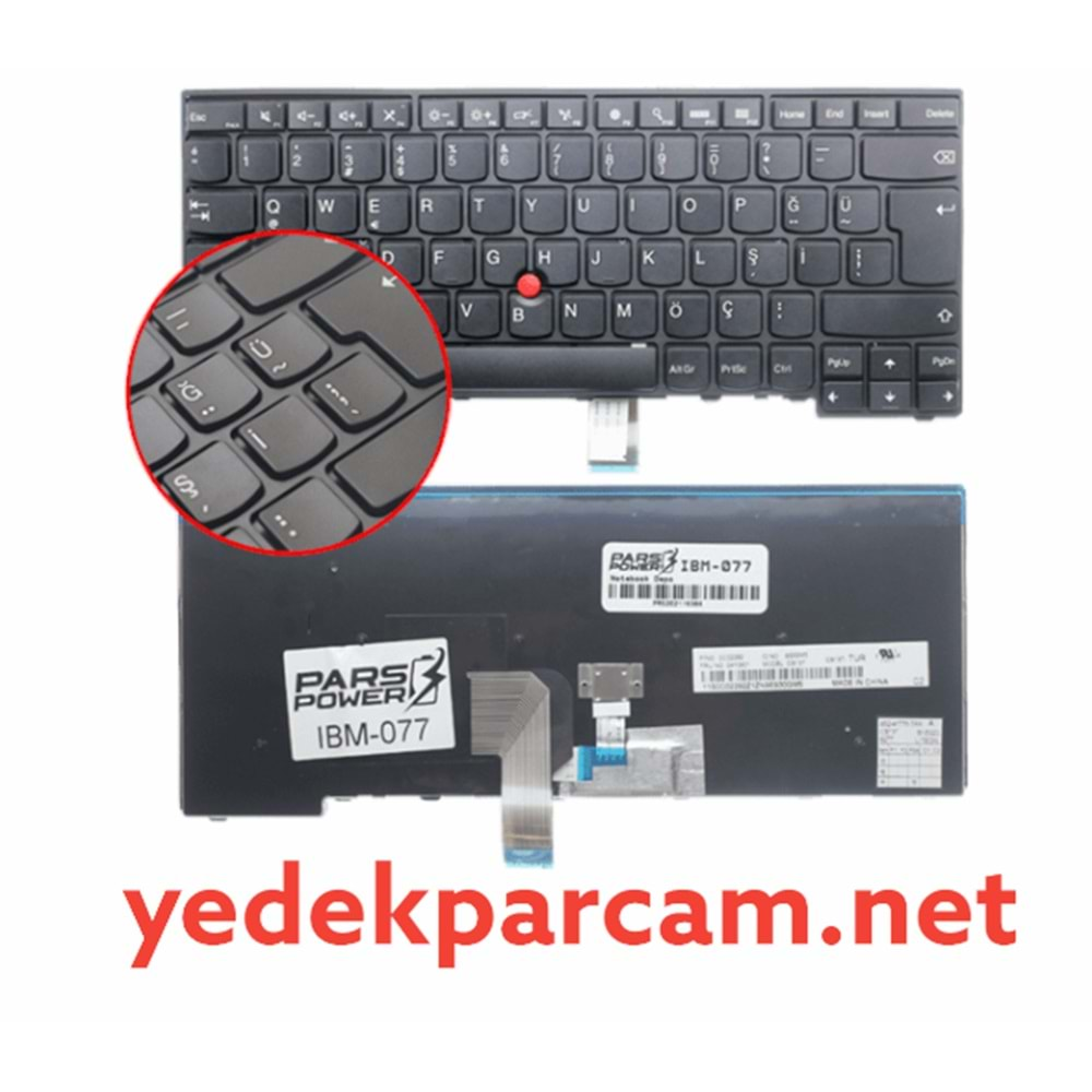 NOTEBOOK KLAVYE LENOVO THINKPAD T450 T460 SİYAH ÇERÇEVELİ TÜRKÇE