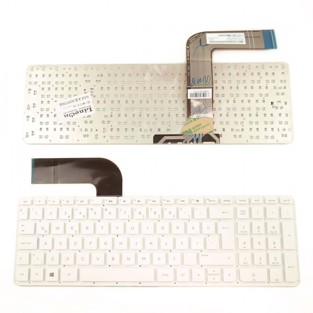 NOTEBOOK KLAVYE HP PAVİLİON 15-P049NA SİYAH ÇERÇEVESİZ BEYAZ TÜRKÇE