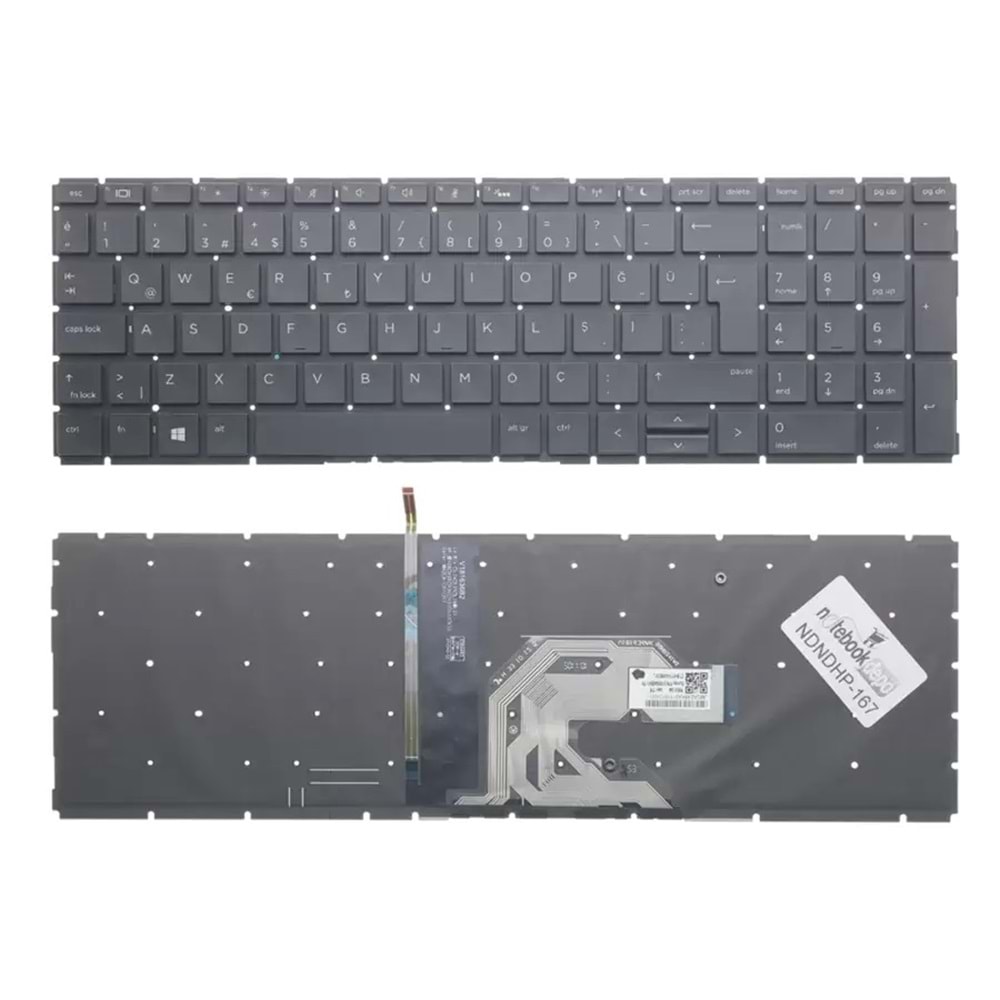 NOTEBOOK KLAVYE HP 450 G6 SİYAH ÇERÇEVESİZ TÜRKÇE IŞIKLI