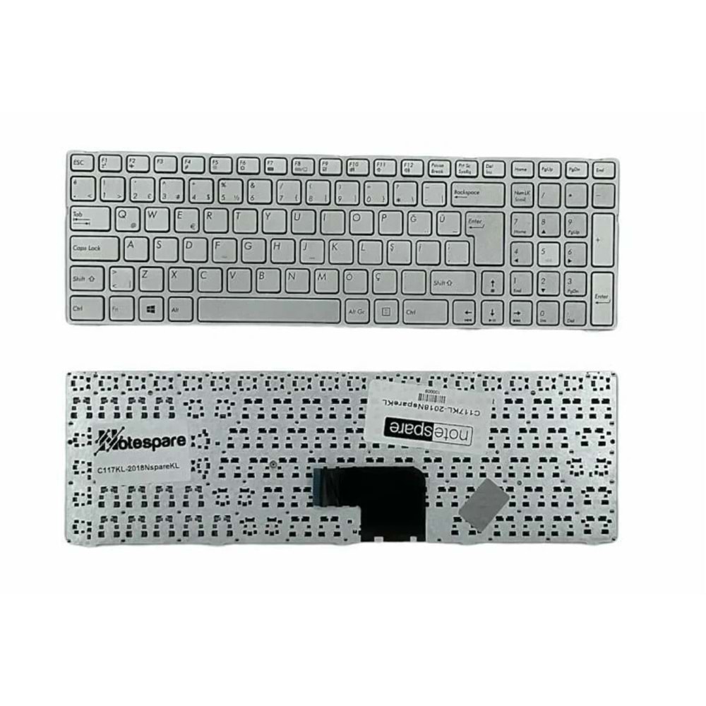 NOTEBOOK KLAVYE CASPER CGU CRY CSD CSY C700 SİLVER TÜRKÇE