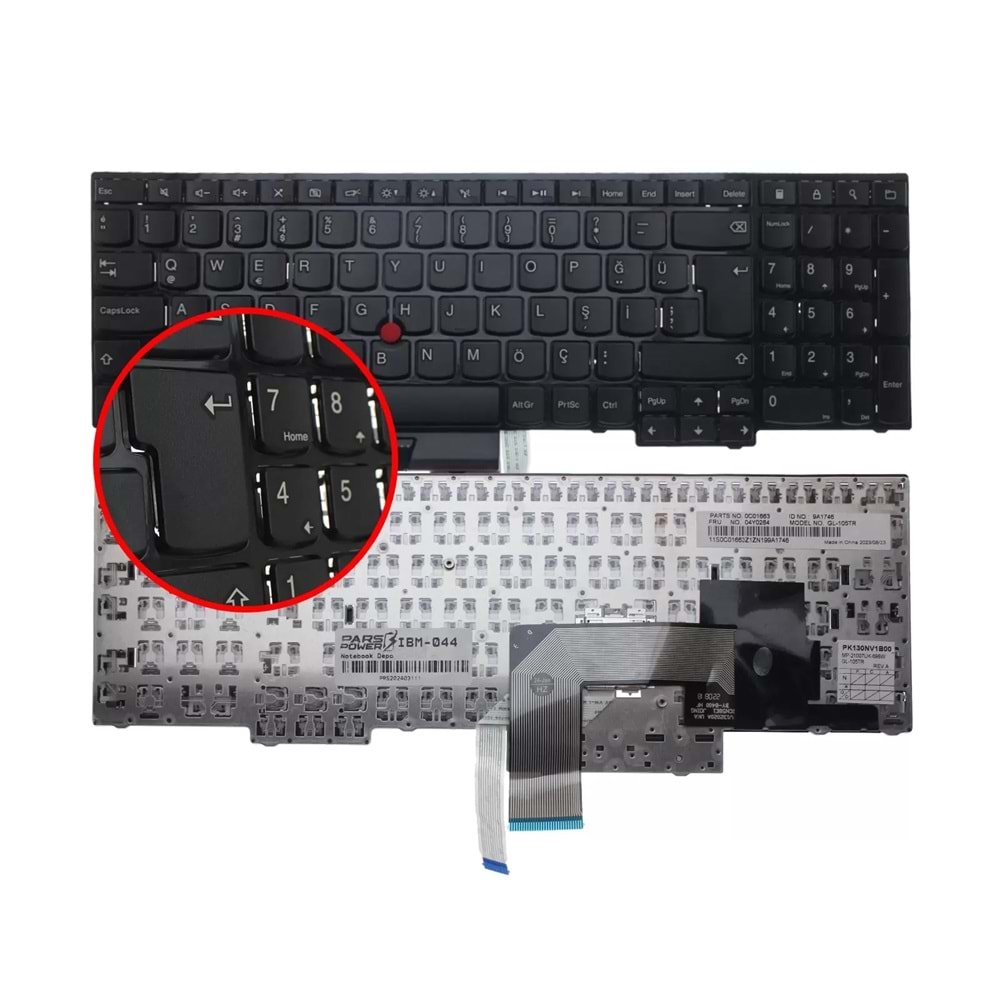 NOTEBOOK KLAVYE LENOVO THINKPAD EDGE E530 SİYAH ÇERÇEVELİ TÜRKÇE