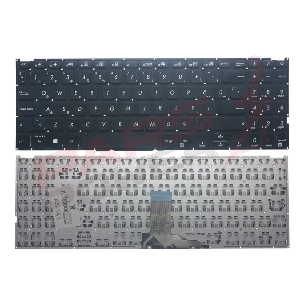 NOTEBOOK KLAVYE ASUS X515JA SİYAH ÇERÇEVESİZ TÜRKÇE POWER BUTTONLU