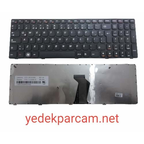 NOTEBOOK KLAVYE LENOVO Z570 V570 V570C B570 B590 SİYAH SİYAH ÇERÇEVE