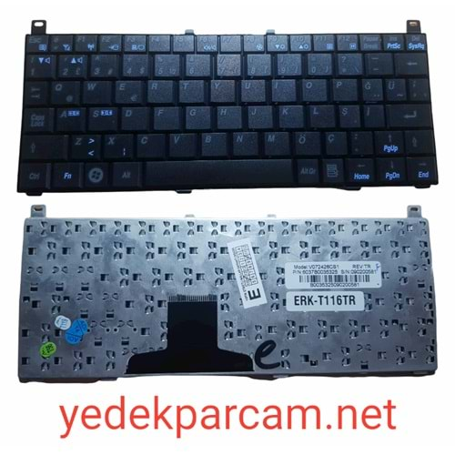 NOTEBOOK KLAVYE TOSHİBA MİNİ NB100 SİYAH TÜRKÇE TKL0035