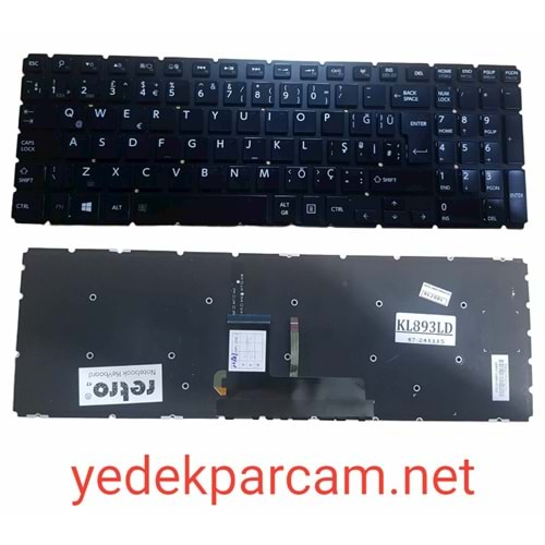 NOTEBOOK KLAVYE TOSHİBA SATELLİTE L50, L50-B, L50D, L50T, SİYAH IŞIK