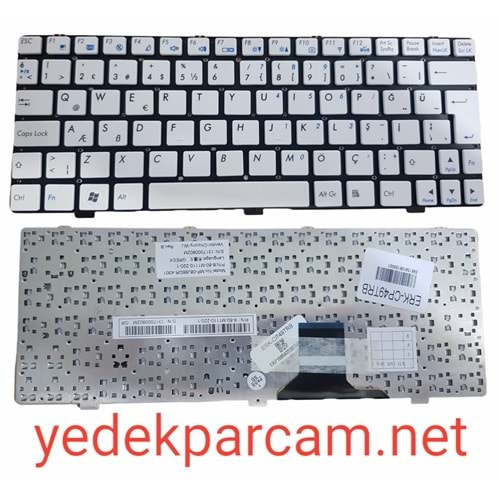 NOTEBOOK KLAVYE CASPER M1100 M1100 BEYAZ ÇERÇEVESİZ TÜRKÇE CKL0003