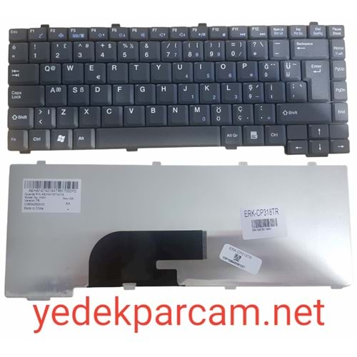 NOTEBOOK KLAVYE CASPER HW1 MW1 SİYAH TÜRKÇE CKL0009