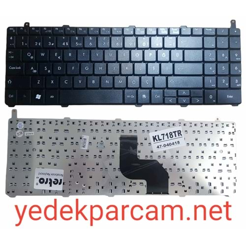 NOTEBOOK KLAVYE CASPER TW9 SİYAH TÜRKÇE CKL0007