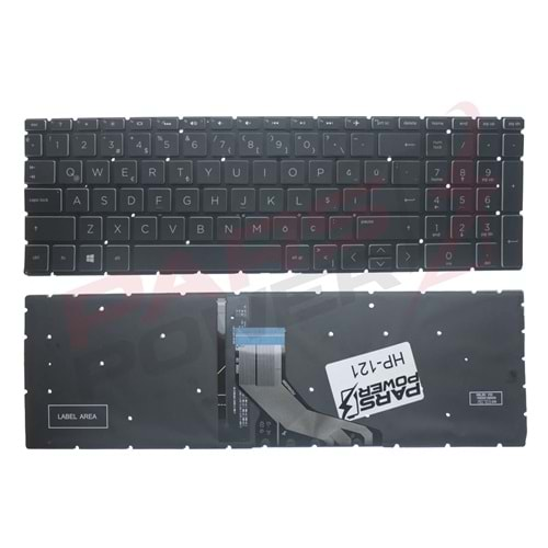 NOTEBOOK KLAVYE HP 250 G7 255 G7 SIYAH IŞIKLI ÇERÇEVESİZ TÜRKÇE