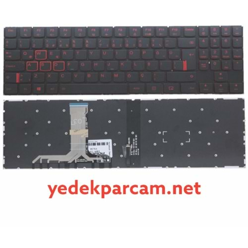 NOTEBOOK KLAVYE LENOVO LEGION Y520 Y540 Y720 Y910 KIRMIZI TUŞ TURKCE