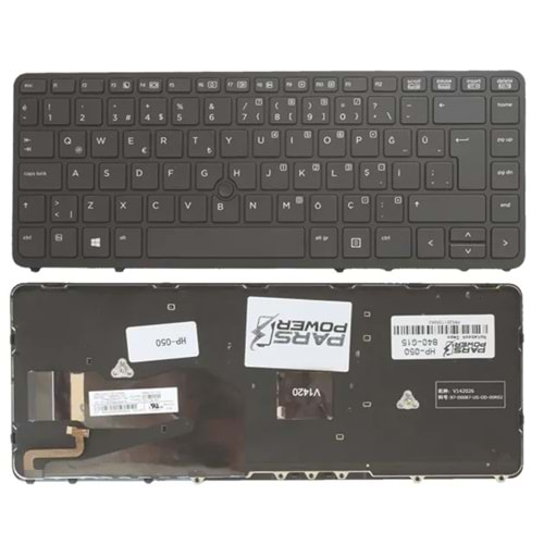 NOTEBOOK KLAVYE HP ELITBOOK 840 850 740 750 G1 G2 TURKCE SIYAH IŞIKLI