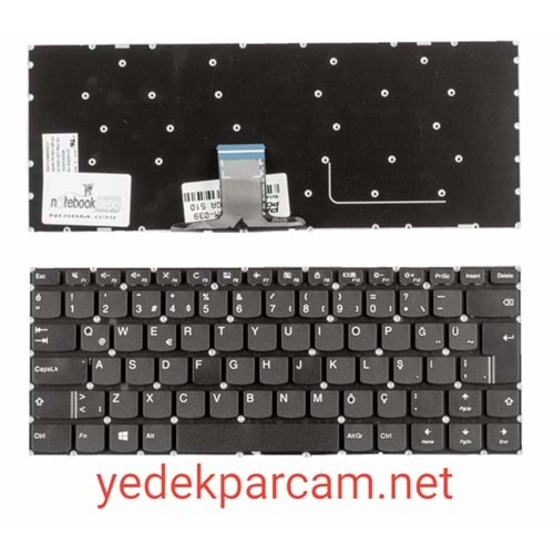 NOTEBOOK KLAVYE LENOVO YOGA 510-14AST 80S9 80VB SİYAH ÇERÇEVESİZ