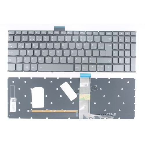 NOTEBOOK KLAVYE LENOVO V15 G3 5-15IIL05 FÜME ÇERÇEVESİZ TÜRKÇE IŞIKLI