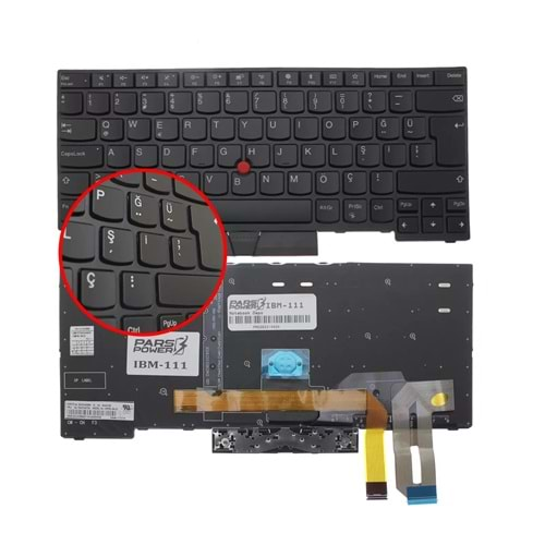 NOTEBOOK KLAVYE LENOVO THINKPAD T490 T495 SİYAH IŞIKLI TÜRKÇE