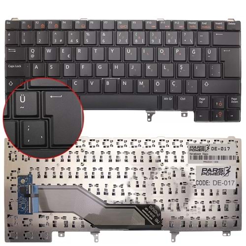 NOTEBOOK KLAVYE DELL LATITUDE E6220 E6230 TÜRKÇE SİYAH