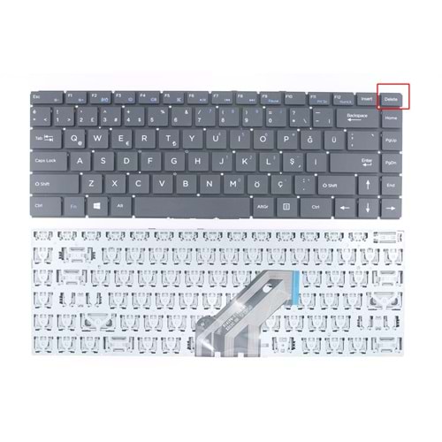 NOTEBOOK KLAVYE CASPER C350 SİYAH ÇERÇEVESİZ TÜRKÇE