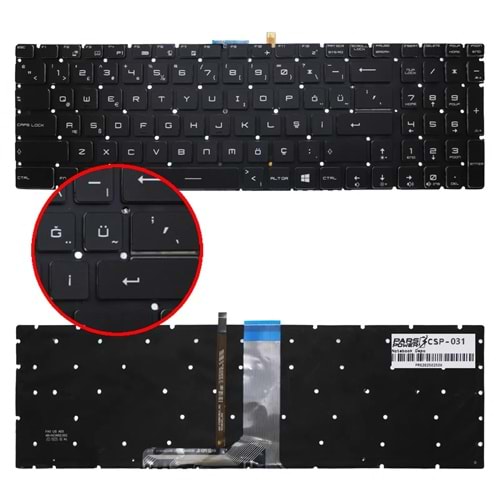 NOTEBOOK KLAVYE MSI GS60 SİYAH TÜRKÇE IŞIKSIZ