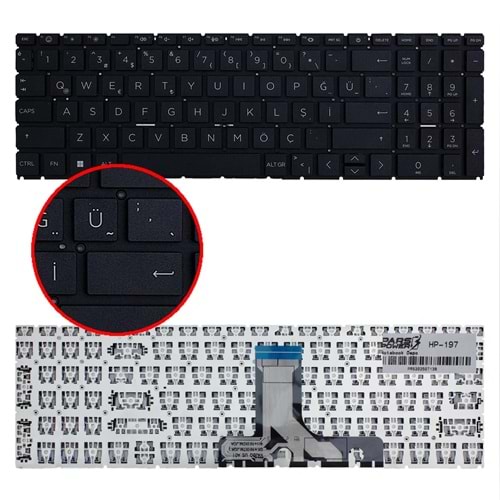 NOTEBOOK KLAVYE HP 250 G10 SİYAH KLAVYE TÜRKÇE ÇERÇEVESİZ