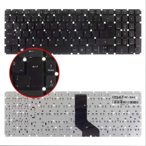 NOTEBOOK KLAVYE ACER N17C4 N17CQ SİYAH TÜRKÇE ÇERÇEVESİZ