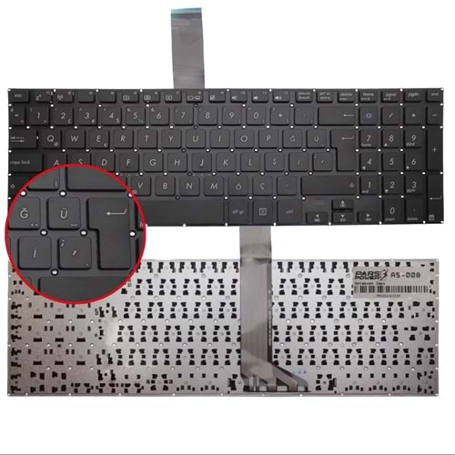 NOTEBOOK KLAVYE ASUS K551 R553 S551 V551 TP501 SİYAH ÇERÇEVESİZ TÜRKÇE
