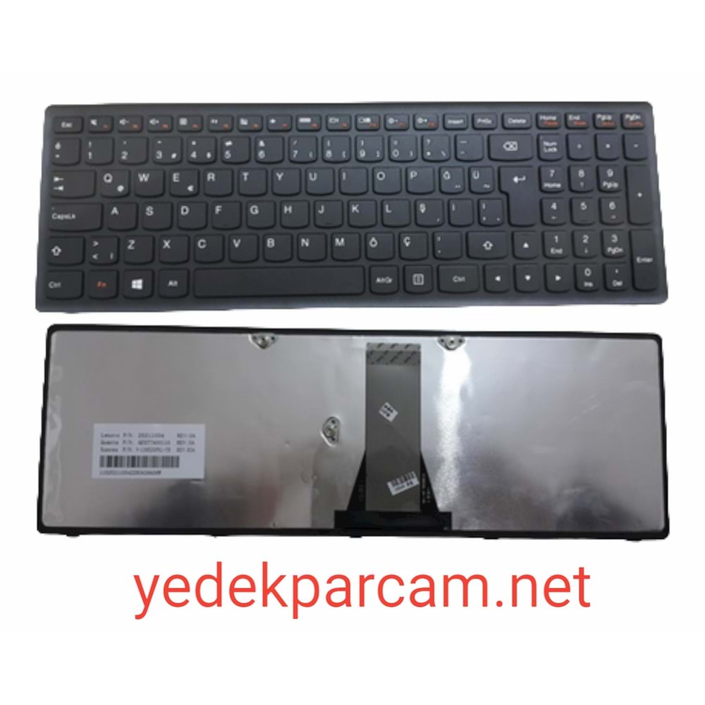 NOTEBOOK KLAVYE LENOVO Z510 S500 G500 G505 S510P FLEX 15 SİYAH SİYAH