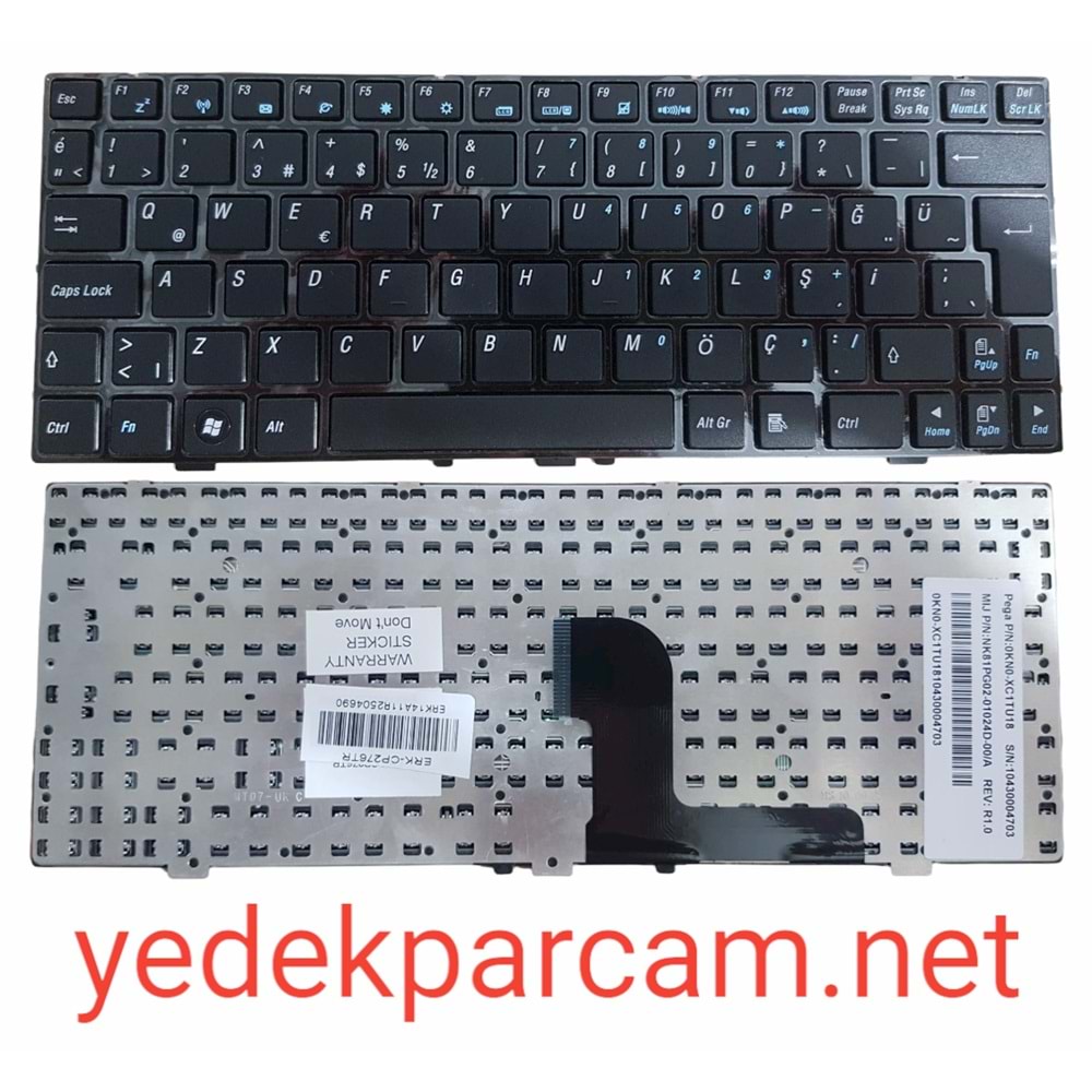 NOTEBOOK KLAVYE CASPER H90 H90MB SİYAH ÇERÇEVELİ TÜRKÇE CKL0001